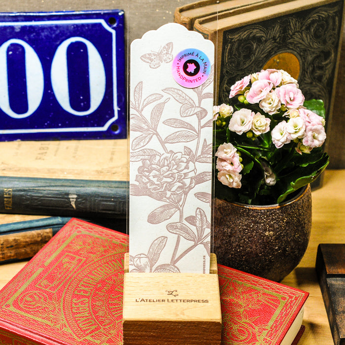 Letterpress Bookmark Flowering Branch