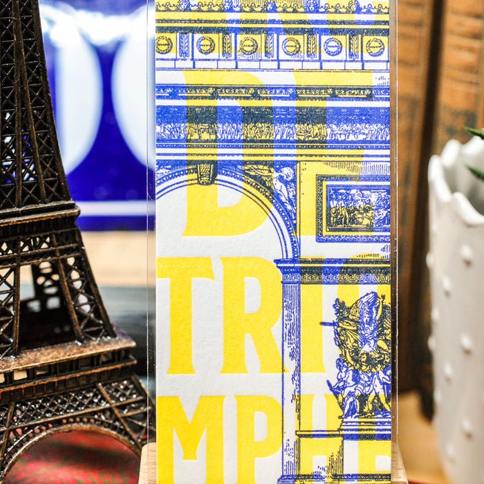 Marque-page Letterpress fluo Arc de Triomphe