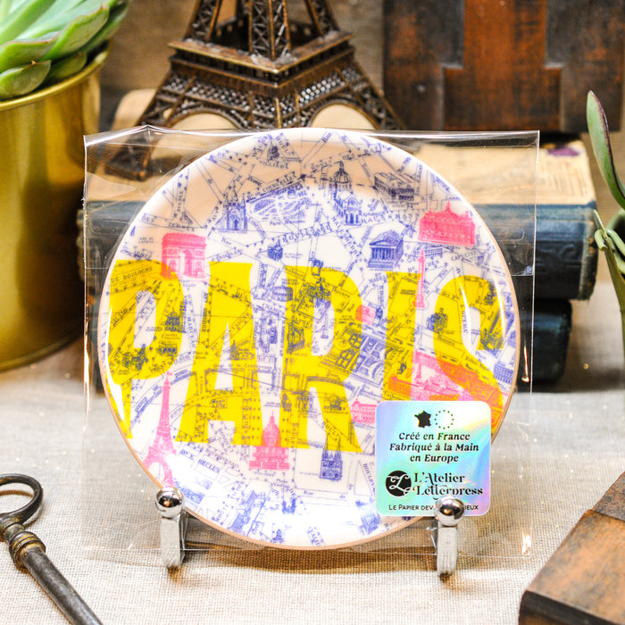 Petit Plateau pour Tasse Plan de Paris