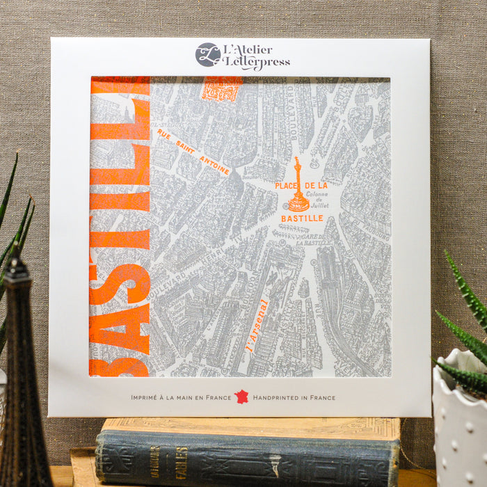 Affiche Letterpress Bastille