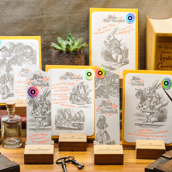 Letterpress Card Queen of Hearts - Alice in Wonderland