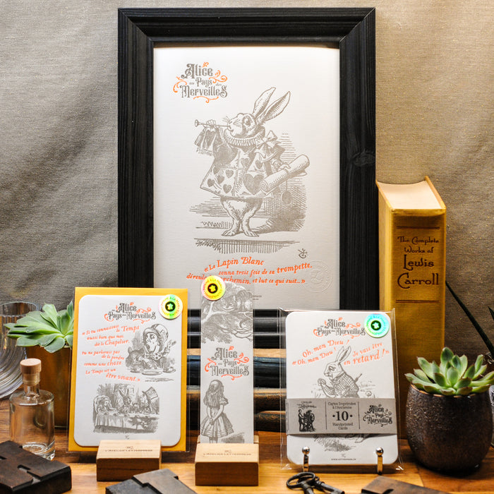 Letterpress Card Queen of Hearts - Alice in Wonderland