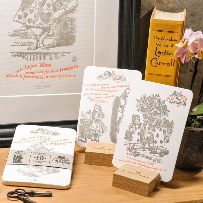 Alice in Wonderland 10 Letterpress Cards Collection