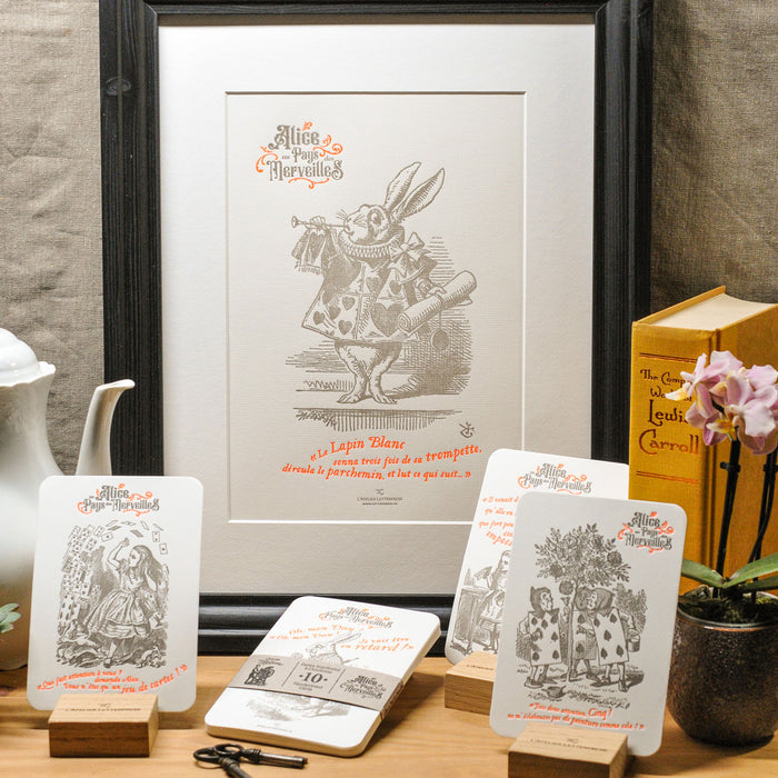 Alice in Wonderland 10 Letterpress Cards Collection