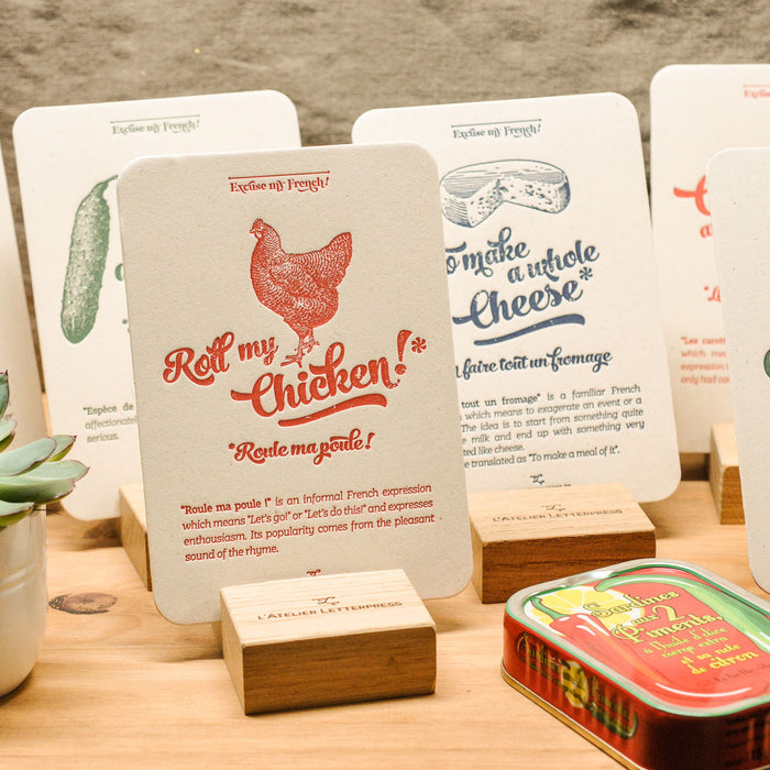 Letterpress Card Chicken