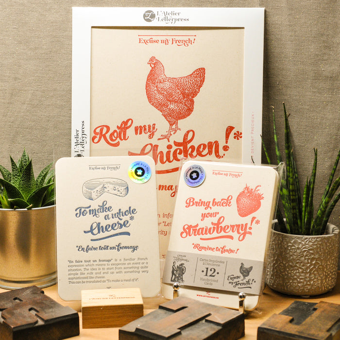 Carte Letterpress Les Carottes sont Cuites