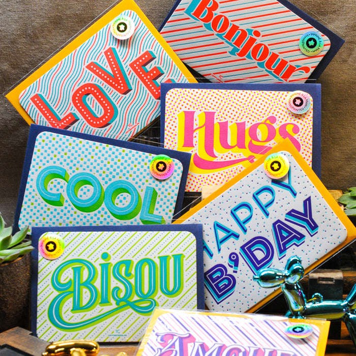Carte Letterpress Cool (avec enveloppe)