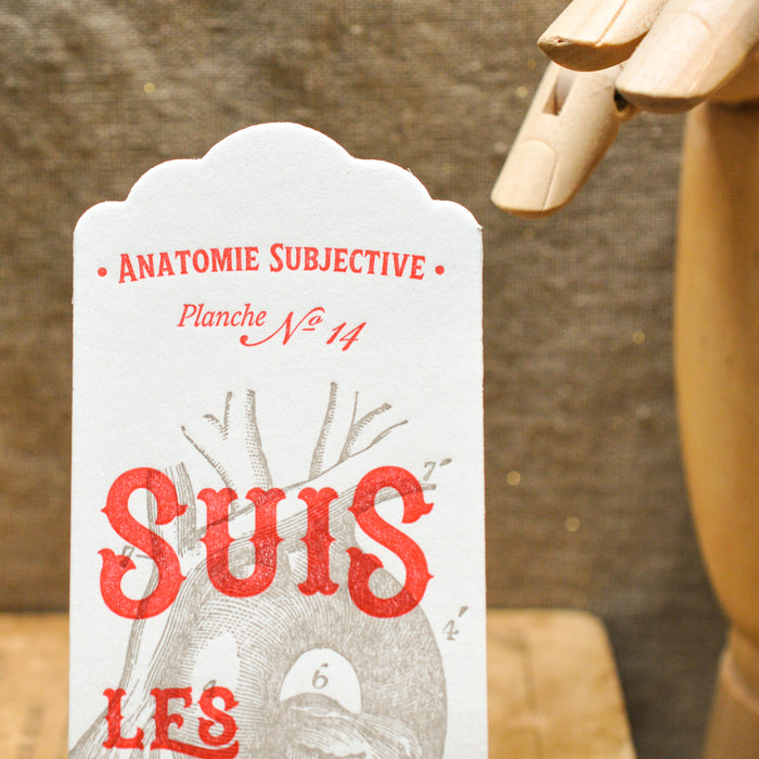 Letterpress Bookmark Follow Your Heartbeats