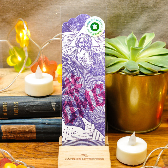 Letterpress Bookmark #OMG