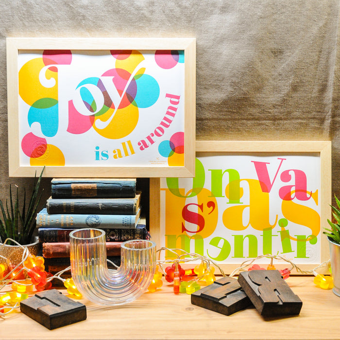 Affiche Letterpress On va pas s'mentir