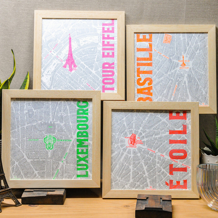 Letterpress Art Print Bastille