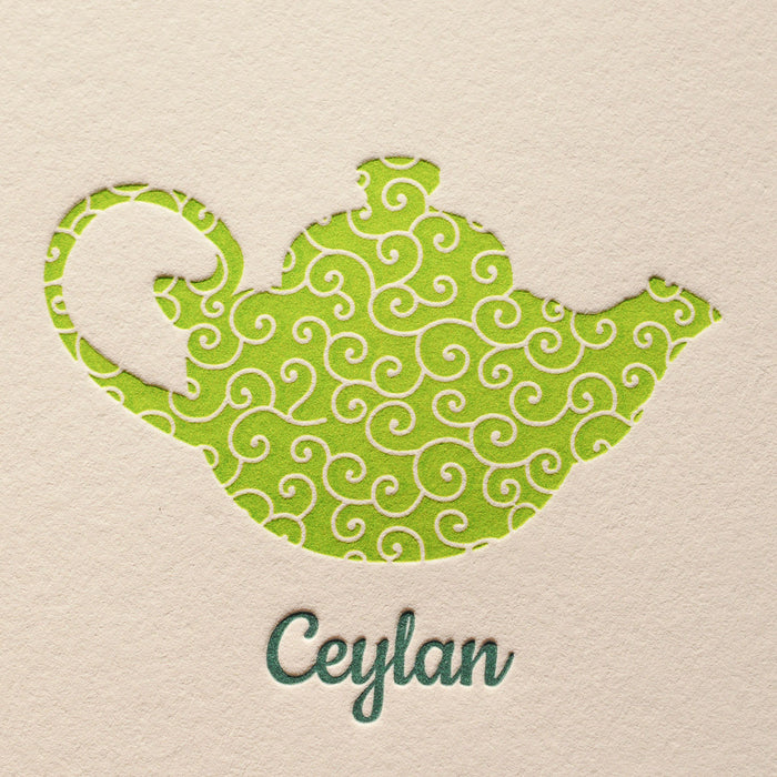 Letterpress Art Print Tea Time