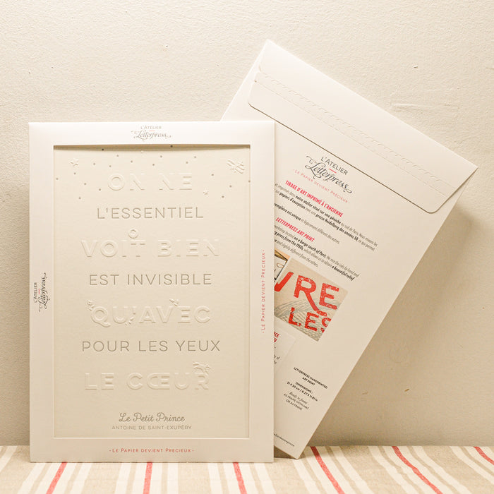 Affiche Letterpress Le Petit Prince