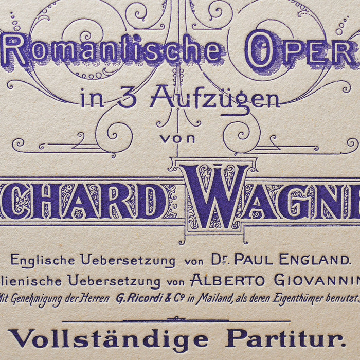 Affiche Letterpress Le Vaisseau Fantôme de Wagner
