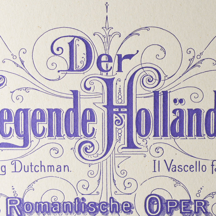 Letterpress Art Print The Flying Dutchman by Wagner