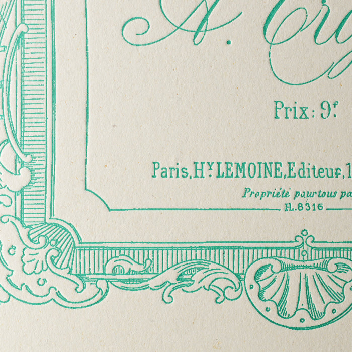 Letterpress Art Print Melodies by Schubert