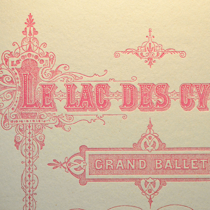 Affiche Letterpress Le Lac des Cygnes