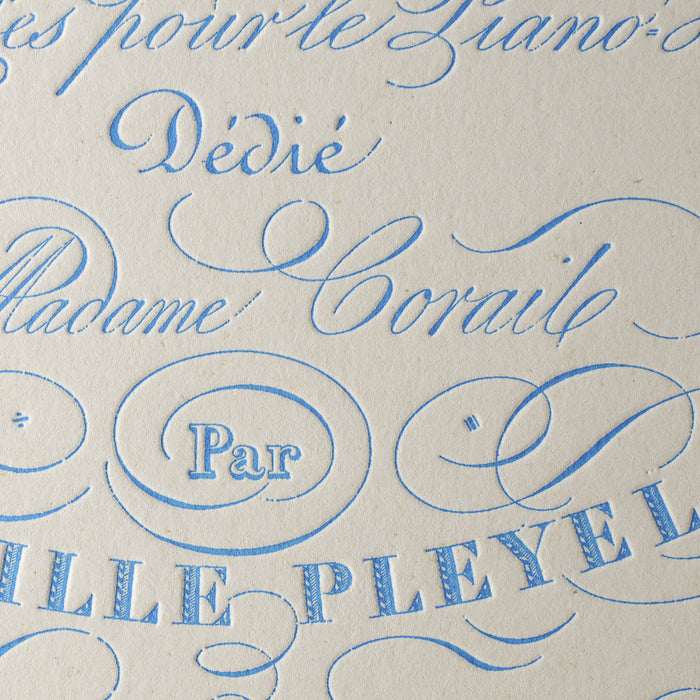 Letterpress Art Print Rossini by Pleyel