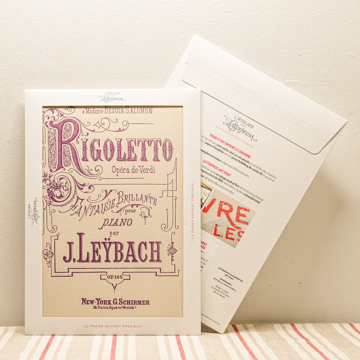 Affiche Letterpress Rigoletto