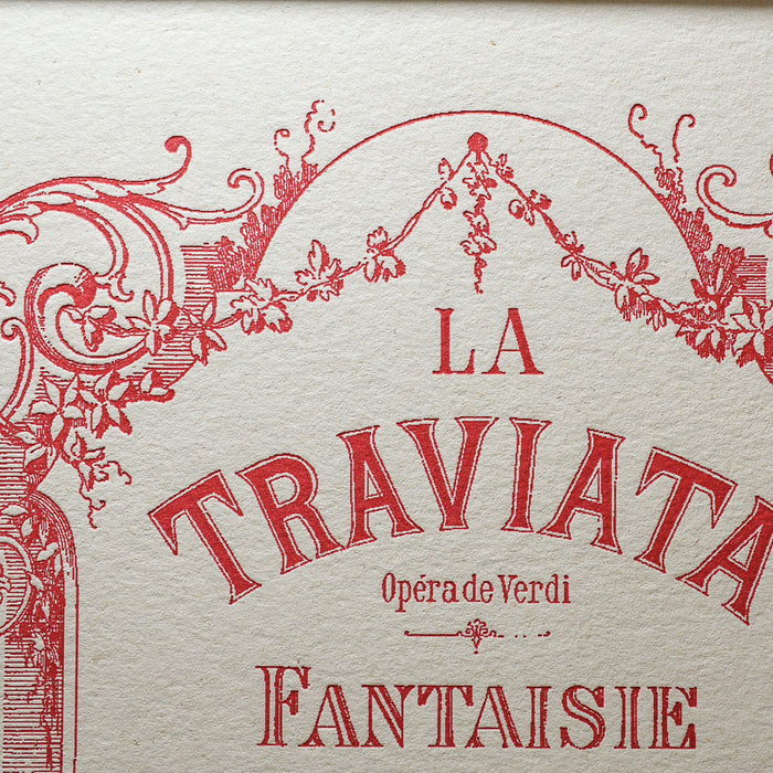 Letterpress Art Print La Traviata