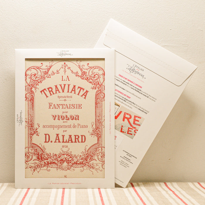 Letterpress Art Print La Traviata