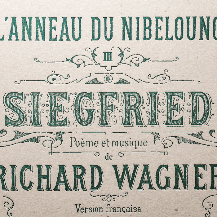 Affiche Letterpress Le Ring, Siegfried de Wagner