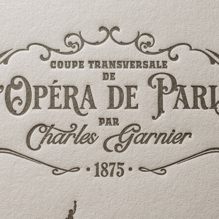 Letterpress Art Print Cross Section of the Opera of Paris