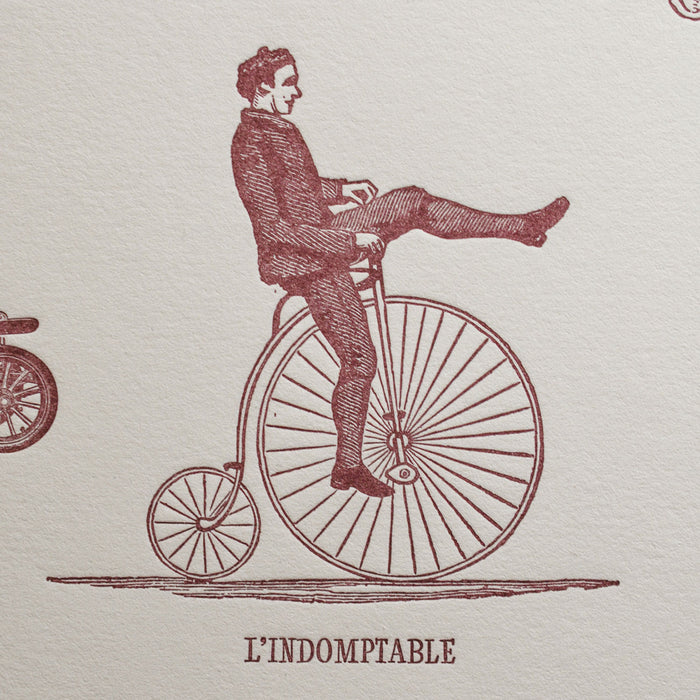 Letterpress Art print Wild Machines for Modern Transport