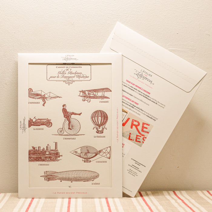 Letterpress Art print Wild Machines for Modern Transport