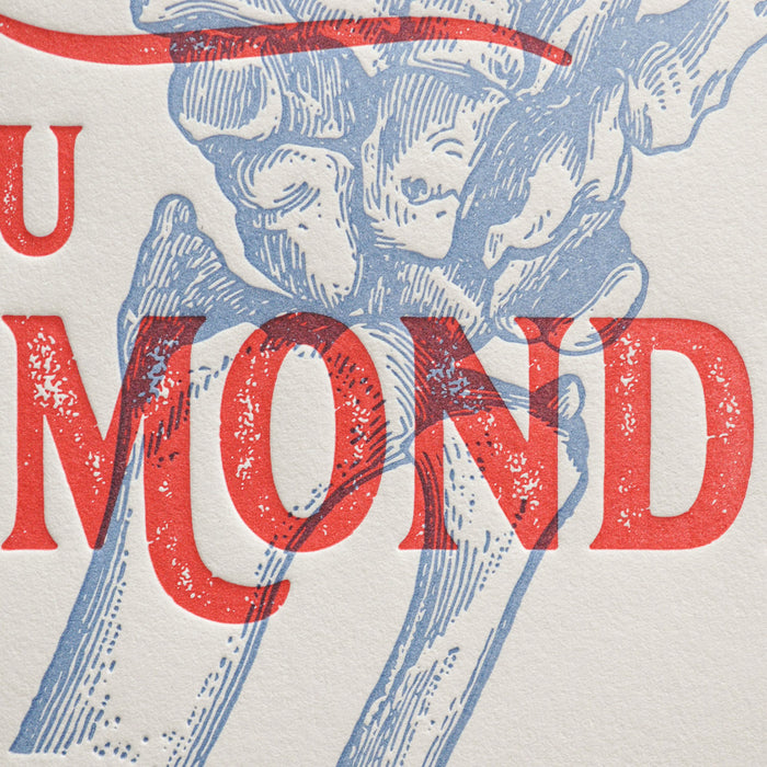 Affiche Letterpress Touche la Texture du Monde