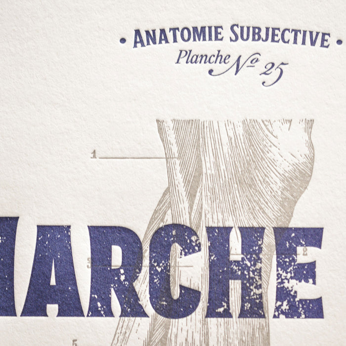 Affiche Letterpress Marche les Chemins de l'Aventure