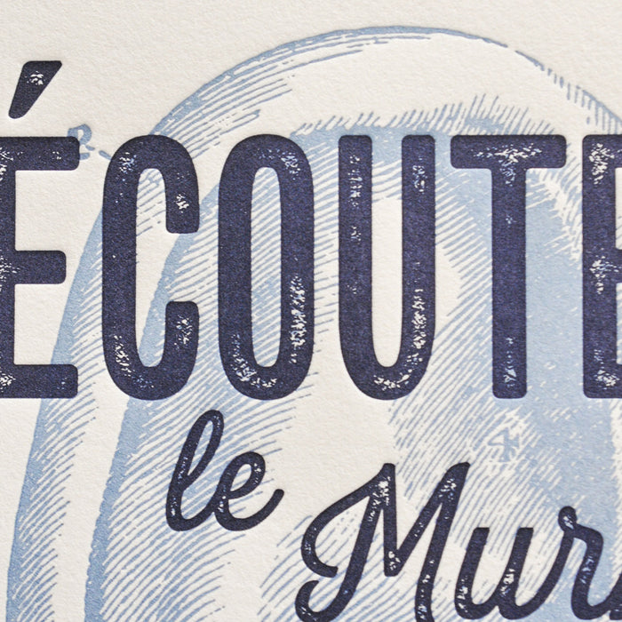 Affiche Letterpress Écoute le Murmure de l'Intuition