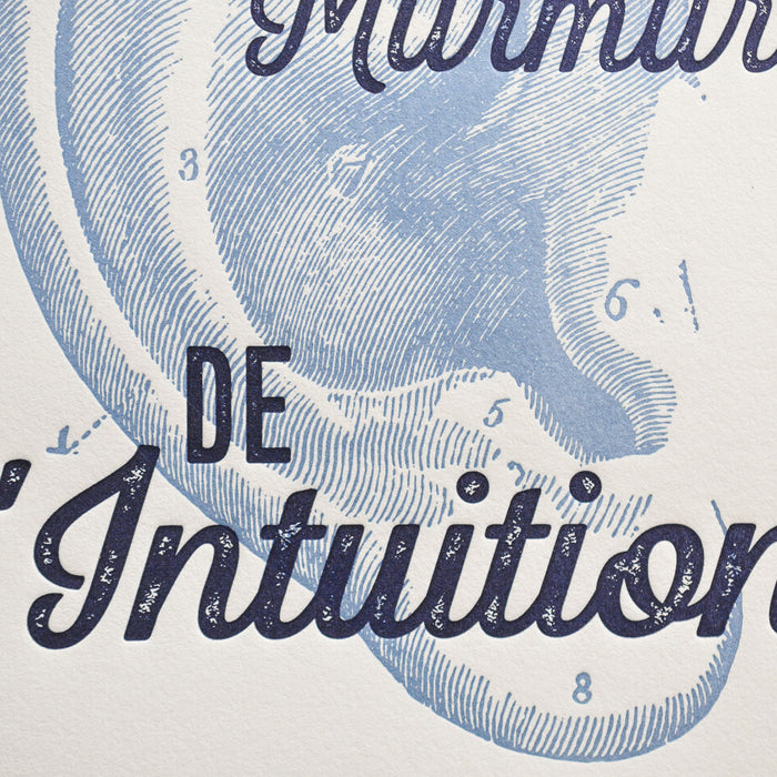 Letterpress Art Print Listen to the Whisper of Intuition