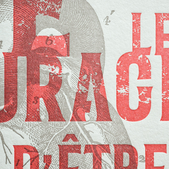 Affiche Letterpress Ose le Courage d'être Toi