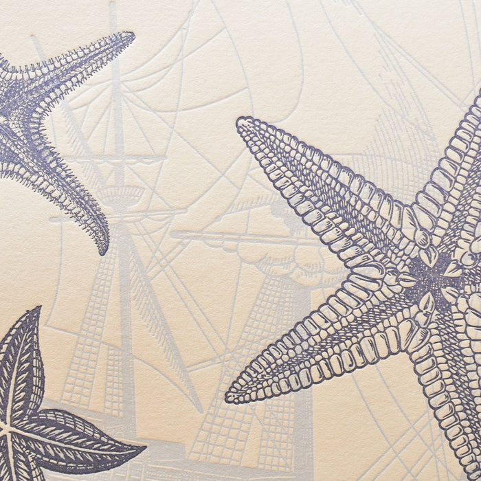 Letterpress Art Print Starfish from Greek Islands