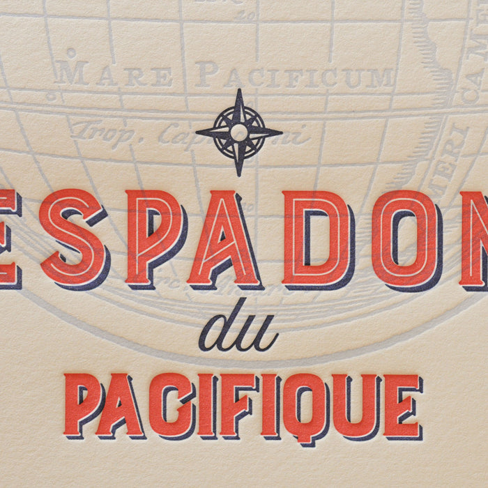 Affiche Letterpress Espadon du Pacifique