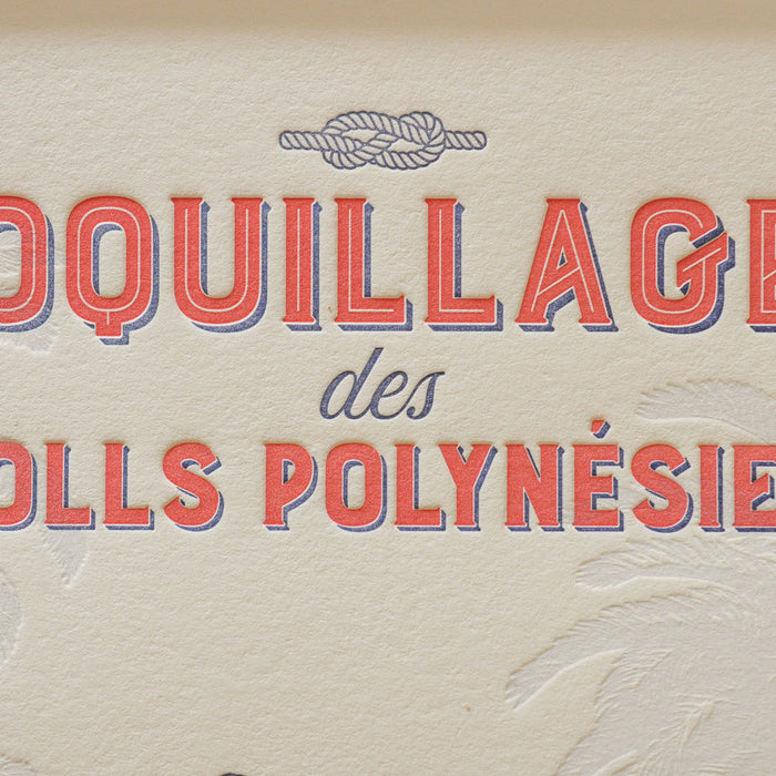 Affiche Letterpress Coquillages des Atolls Polynésiens