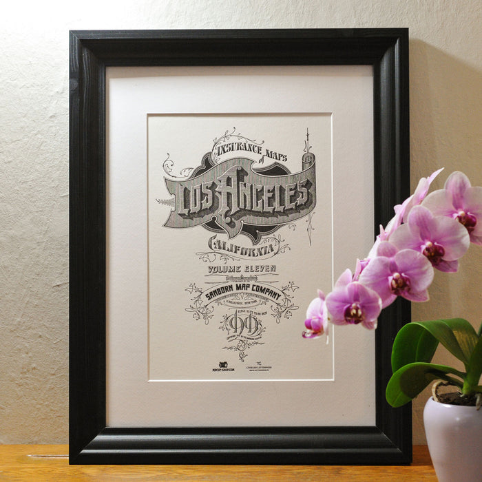 Letterpress Art Print Los Angeles