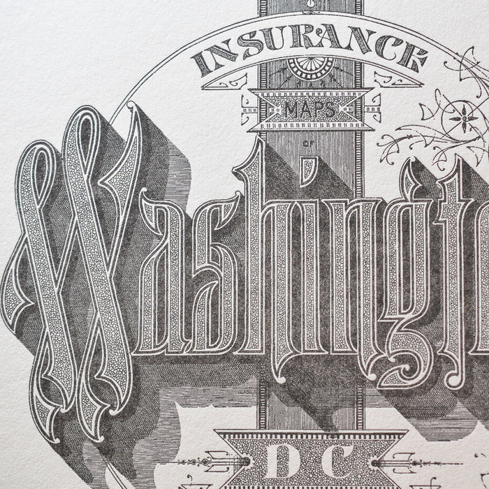 Letterpress Art Print Washington