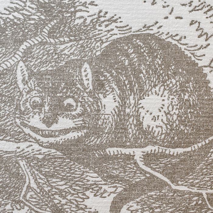Letterpress Art Print Cheshire Cat - Alice in Wonderland