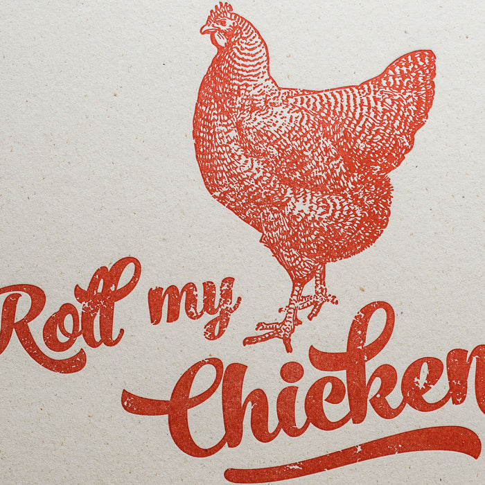 Affiche Letterpress Roule ma Poule