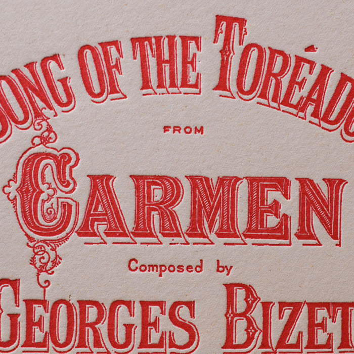 Carte Letterpress Carmen