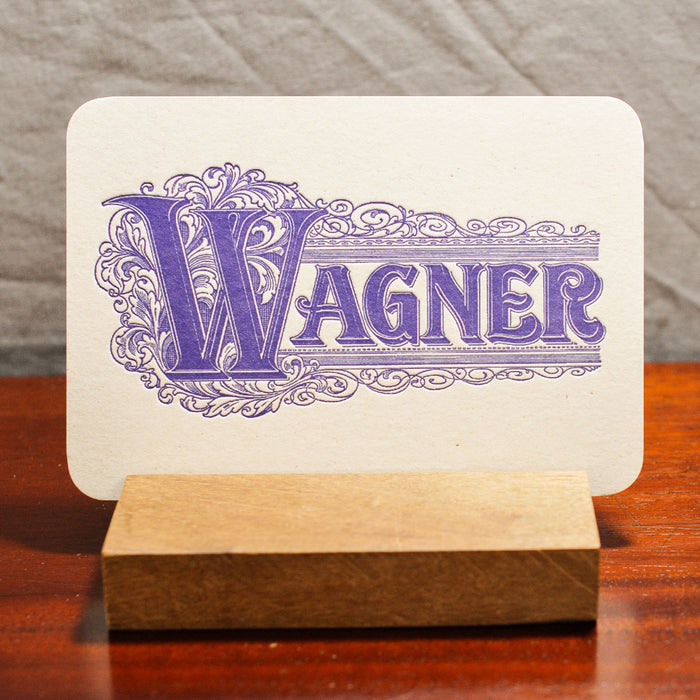 Carte Letterpress Wagner