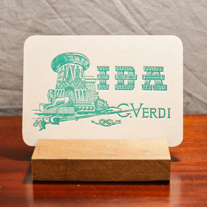 Letterpress Card Aida by Verdi
