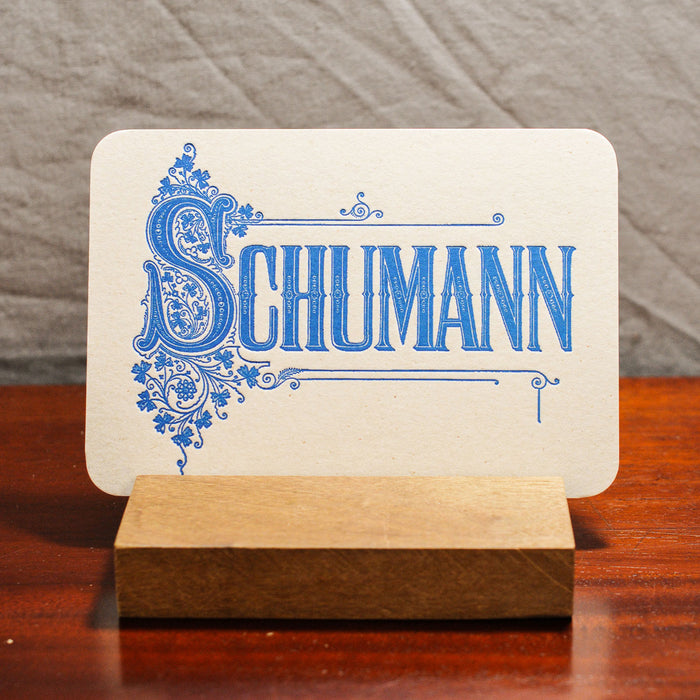 Letterpress Card Schumann