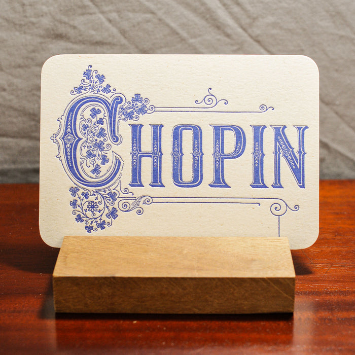 Letterpress Card Chopin