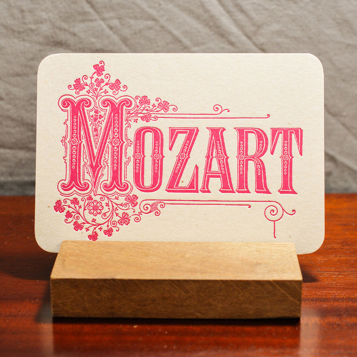 Letterpress Card Mozart