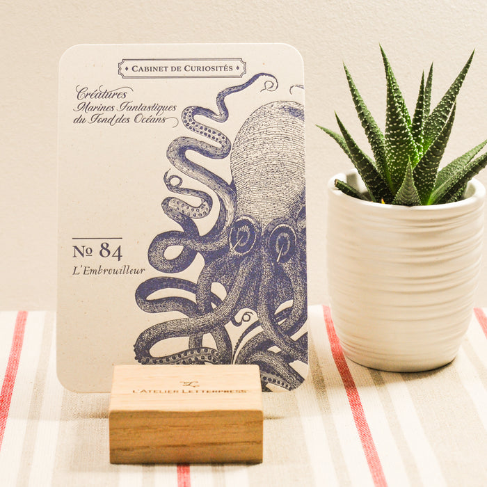 Letterpress Card Octopus