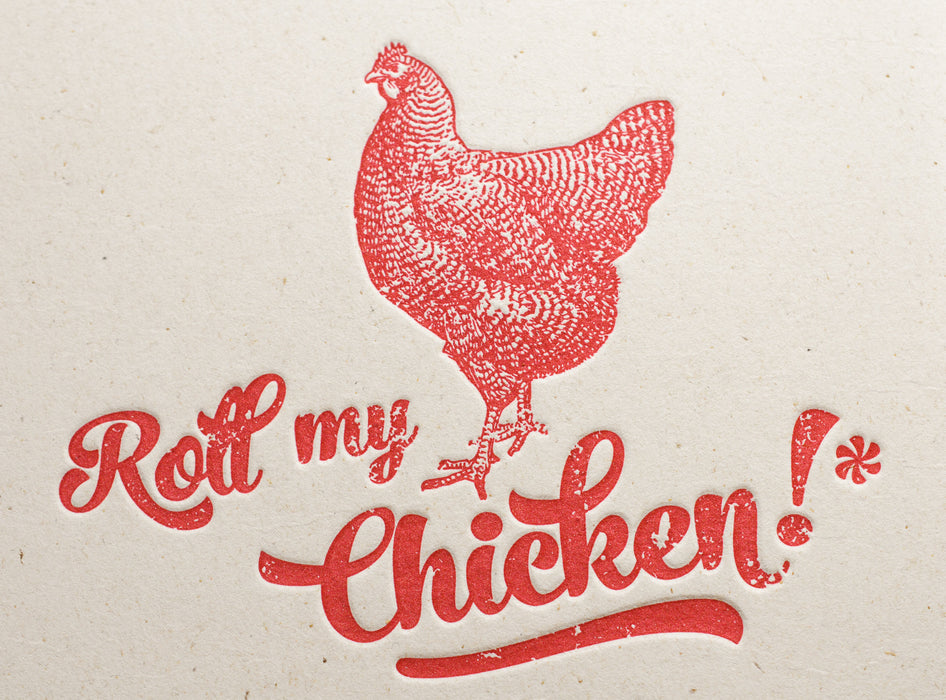 Letterpress Card Chicken