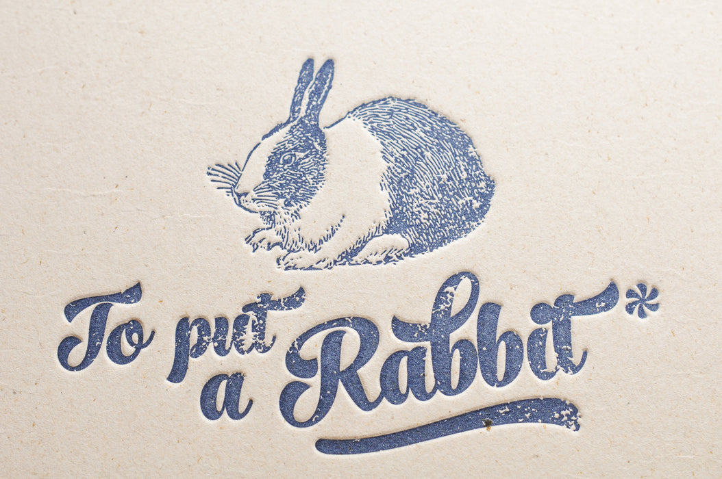 Carte Letterpress Poser un Lapin